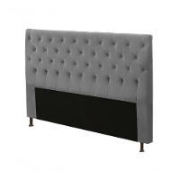 Cabeceira Cama Box Casal Queen 160cm Cristal Veludo - Js Móveis Cinza - 1