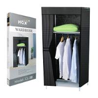 Guarda-roupa Portátil Dobrável Com Prateleiras E Cabideiro Organize Com Praticidade Vermelho - 1