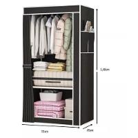 Guarda-roupa Portátil Dobrável Com Prateleiras E Cabideiro Organize Com Praticidade Vermelho - 5