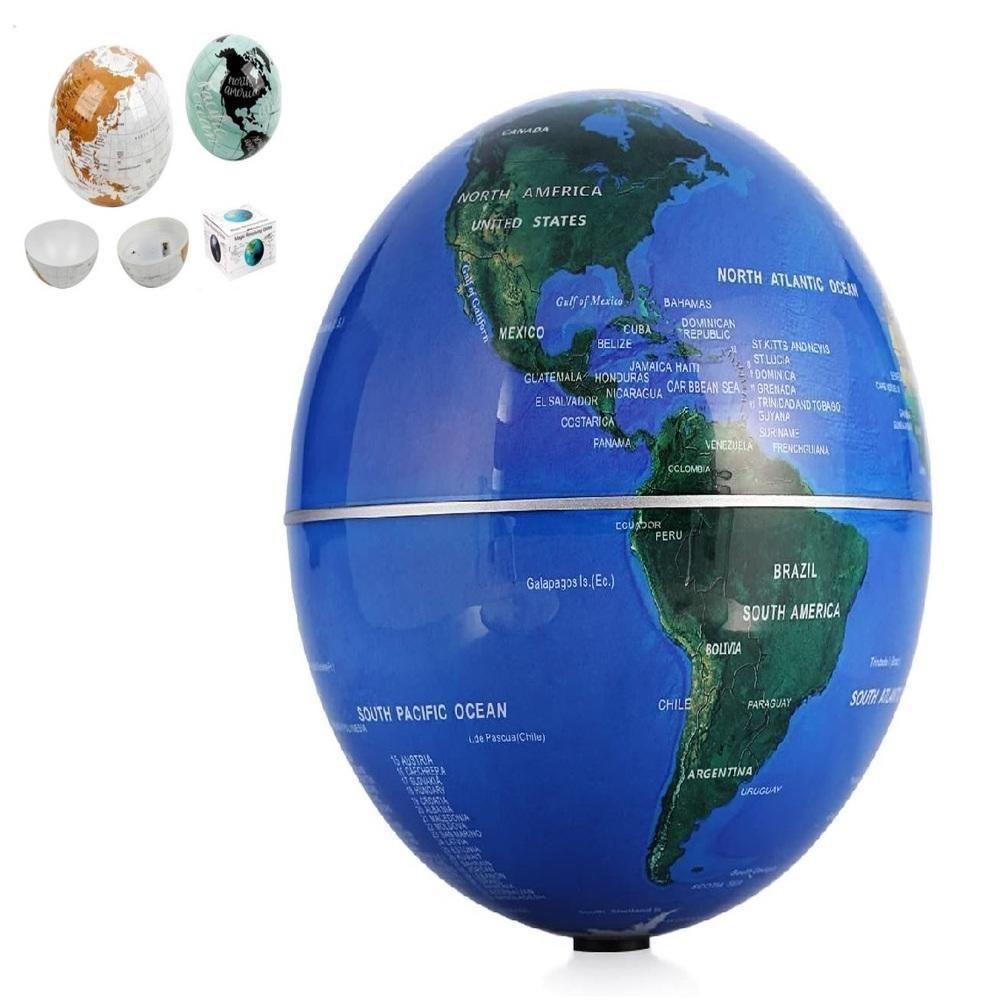Globo Terrestre Giratório Com Led Iluminação Decoração E Conhecimento Com Mapa-múndi Detalhado Verde - 6