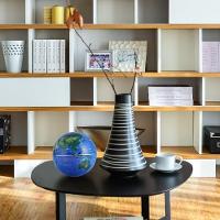 Globo Terrestre Giratório Com Led Iluminação Decoração E Conhecimento Com Mapa-múndi Detalhado Amarelo - 8