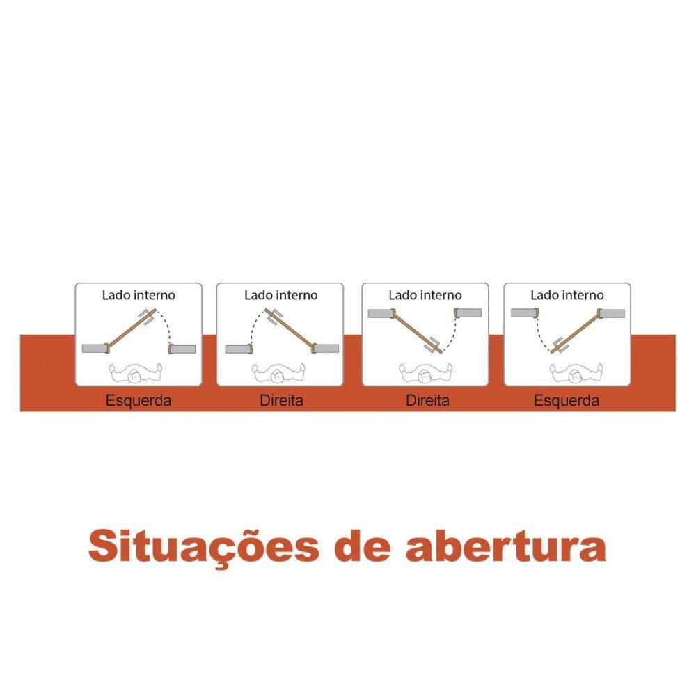 Kit Porta Lisa Padrão Imbuia 72 X 2.10 Batente Ecológico 09cm Fechadura Externa Lado Esquerdo - Hale - 4