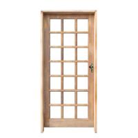 Kit Porta Quadriculada 82 X 2.10 Batente 14 Cm Fechadura Externa Lado Esquerdo - Rodam - 1