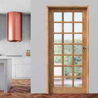 Kit Porta Quadriculada 82 X 2.10 Batente 14 Cm Fechadura Externa Lado Esquerdo - Rodam - 2