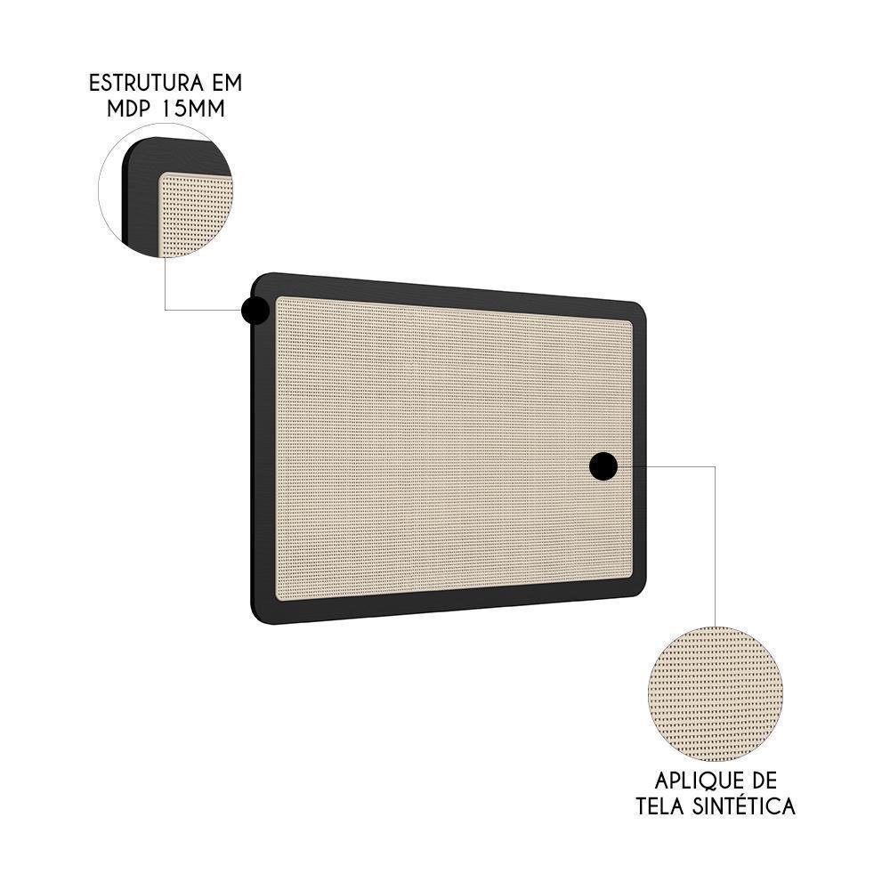 Cabeceira Solteiro E Mesa Pés De Metal Arlo A10 Nero/dourado - Mpozenato - 5