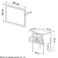 Cabeceira Solteiro E Mesa Pés De Metal Arlo A10 Nero/dourado - Mpozenato