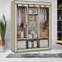 Guarda-roupa Portátil Com Cabideiro E Prateleiras Dobráveis - 3