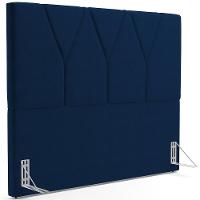Cabeceira Cama Box Solteiro 100cm Aura Suede W01 Azul - Mpozenato - 1