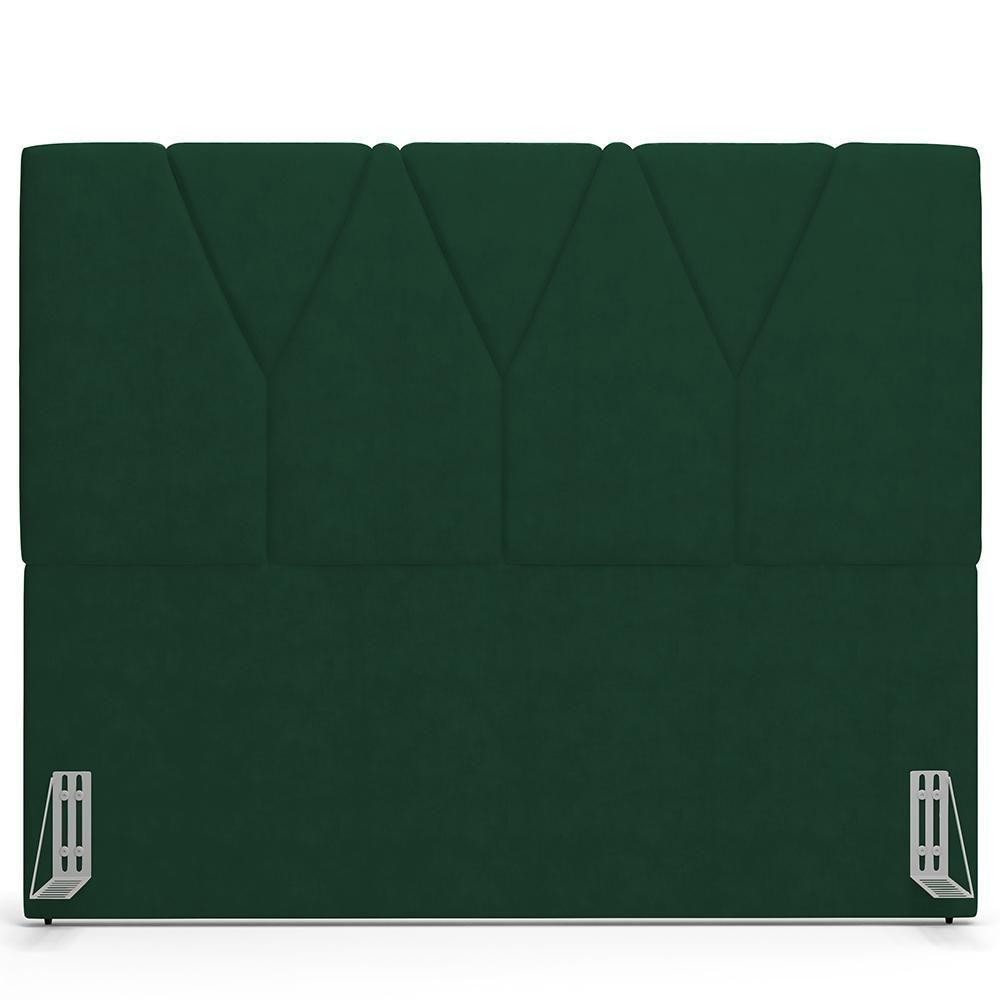 Cabeceira Cama Box Casal Queen 160cm Aura Suede W01 Verde - Mpozenato - 6