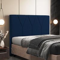 Cabeceira Cama Box Casal Queen 160cm Aura Suede W01 Azul - Mpozenato - 2