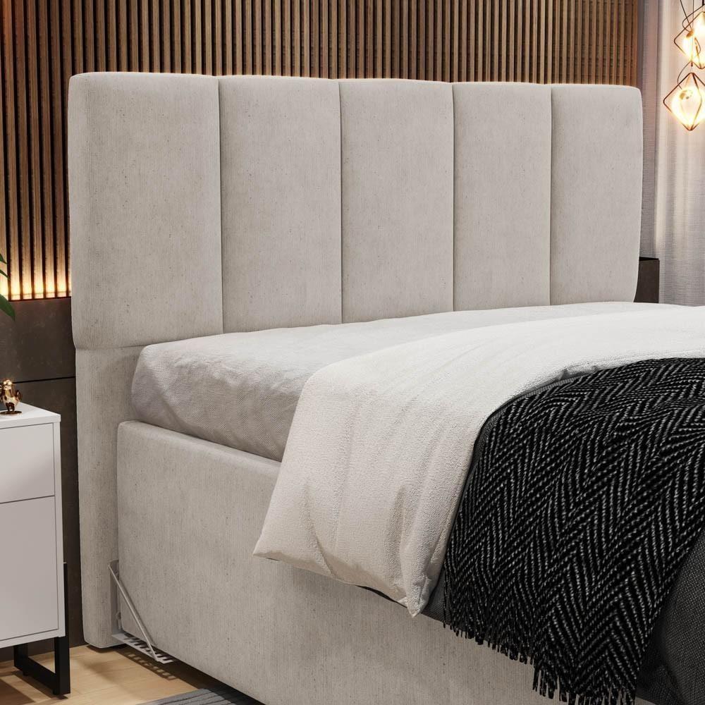 Cabeceira Cama Box Casal 140cm Pérola W01 Linho Bege - Mpozenato - 2