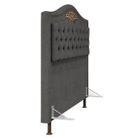 Cabeceira Cama Box Casal King 195cm Com Tachas Imperial J02 Linho Grafite - Mpozenato - 6