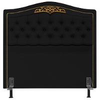 Cabeceira Cama Box Casal Queen 160cm Com Tachas Imperial J02 Sintético Preto - Mpozenato