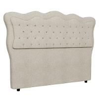 Cabeceira Casal King Cama Box 195cm Oregon I02 Bouclê Bege - Mpozenato - 1