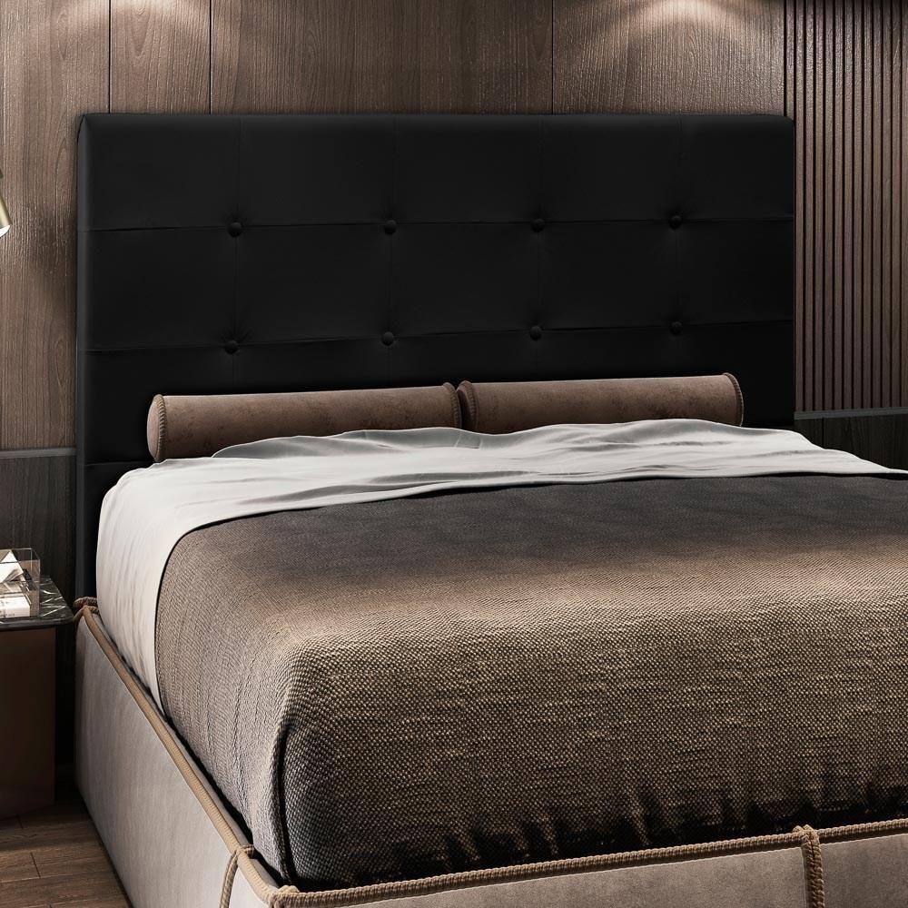 Cabeceira Cama Box Casal Queen 160cm Safira Sintético I02 Preto - Mpozenato - 2