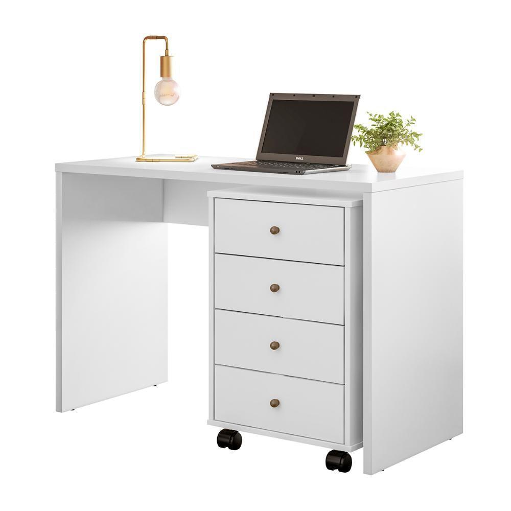 Gaveteiro 4 Gavetas Com Rodizios Office Presence - Branco - 10