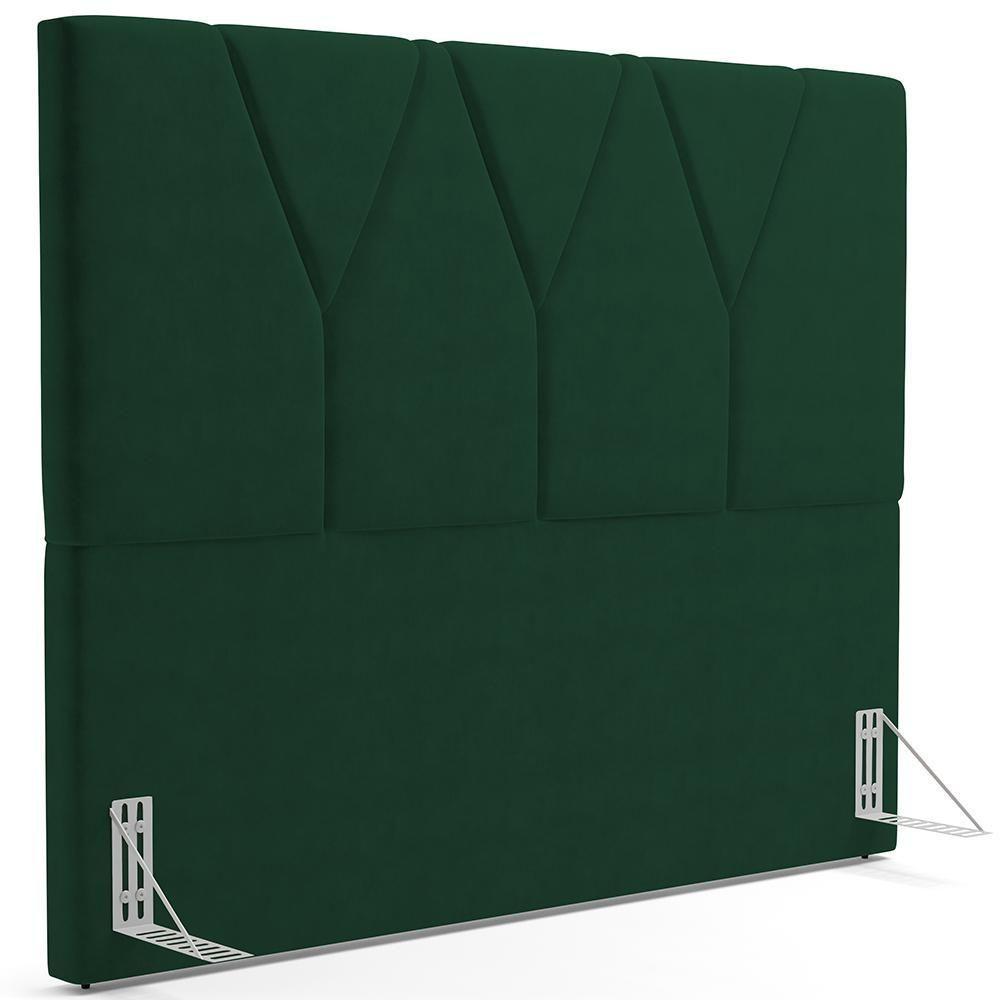 Cabeceira Cama Box Solteiro 100cm Aura Suede W01 Verde - Mpozenato - 1