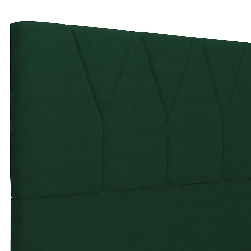 Cabeceira Cama Box Solteiro 100cm Aura Suede W01 Verde - Mpozenato - 4