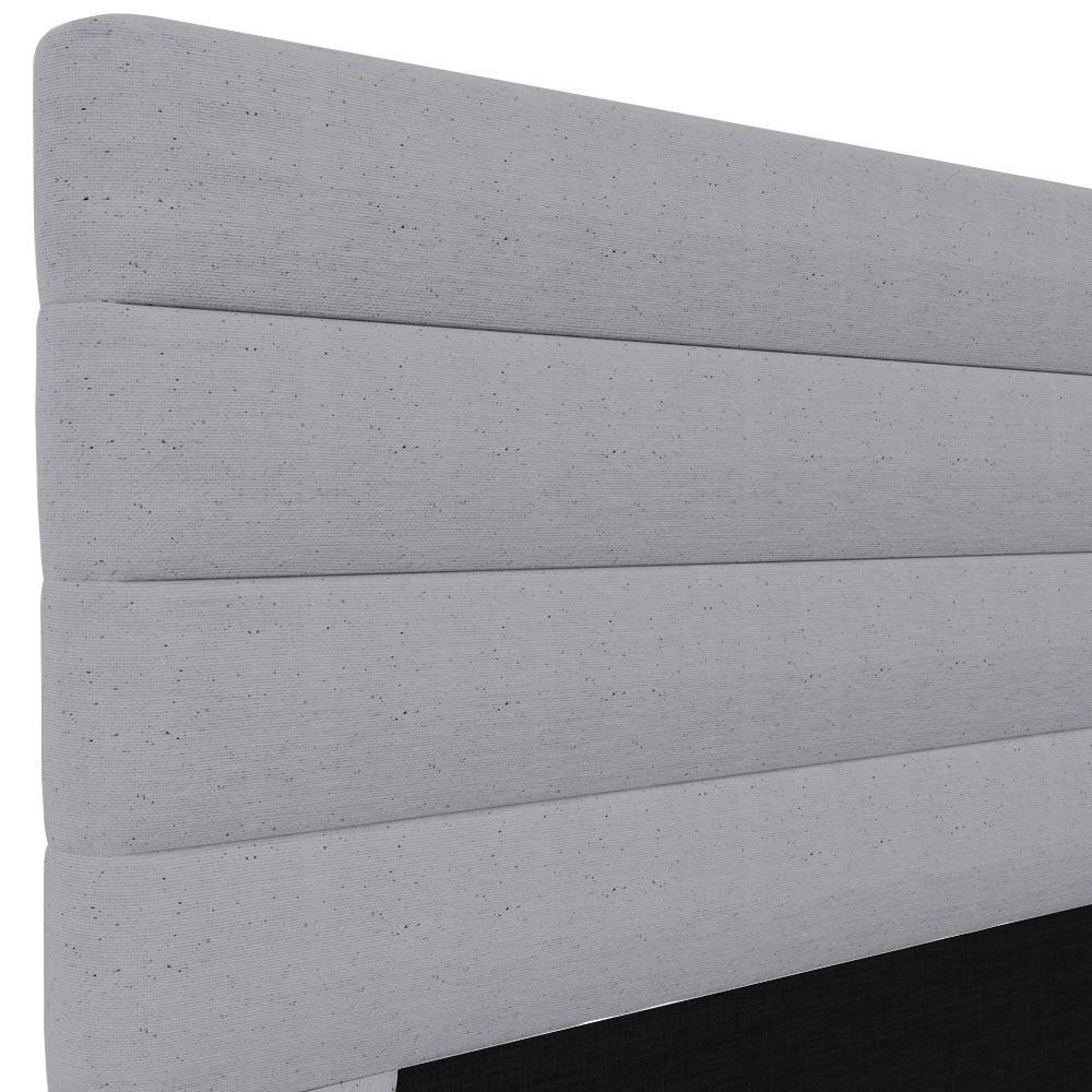 Cabeceira Cama Box Solteiro 90cm Rubi W01 Linho Cinza - Mpozenato - 3