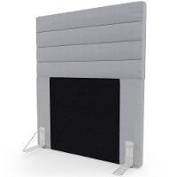 Cabeceira Cama Box Solteiro 90cm Rubi W01 Linho Cinza - Mpozenato - 1