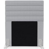 Cabeceira Cama Box Solteiro 90cm Rubi W01 Linho Cinza - Mpozenato - 5