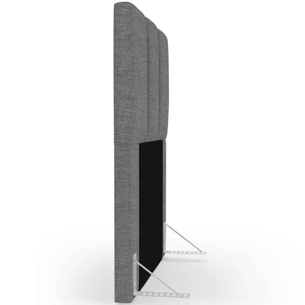 Cabeceira Cama Box Solteiro 90cm Pérola W01 Linho Cinza Escuro - Mpozenato - 6
