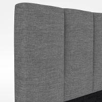 Cabeceira Cama Box Solteiro 90cm Pérola W01 Linho Cinza Escuro - Mpozenato - 3