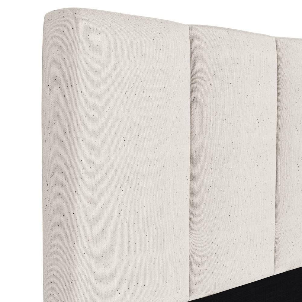 Cabeceira Cama Box Solteiro 90cm Pérola W01 Linho Cru - Mpozenato - 3