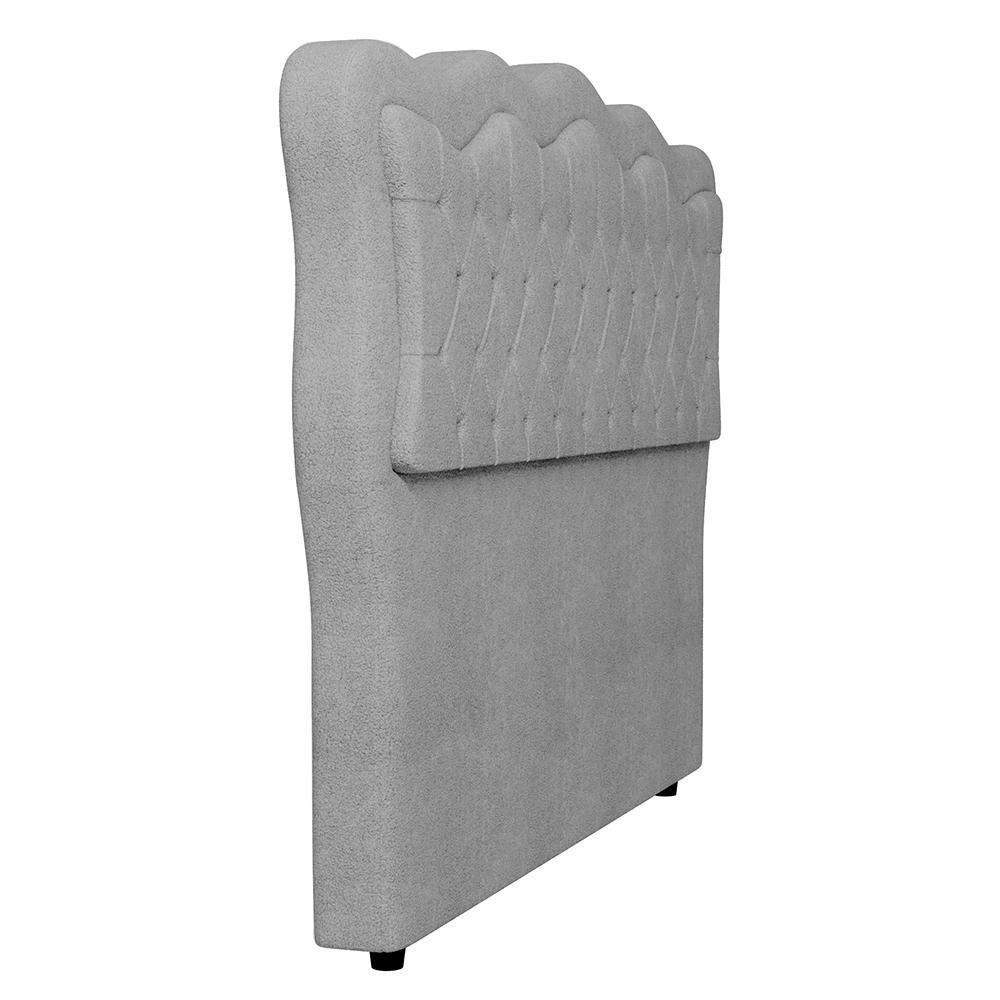Cabeceira Casal Queen Cama Box 160cm Oregon I02 Bouclê Cinza - Mpozenato - 5