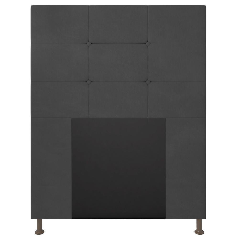 Cabeceira Cama Box Solteiro 90cm Safira Suede I02 Cinza - Mpozenato - 2