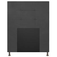 Cabeceira Cama Box Solteiro 90cm Safira Suede I02 Cinza - Mpozenato - 2