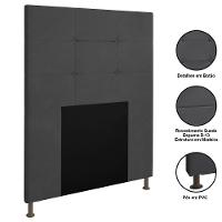 Cabeceira Cama Box Solteiro 90cm Safira Suede I02 Cinza - Mpozenato - 3