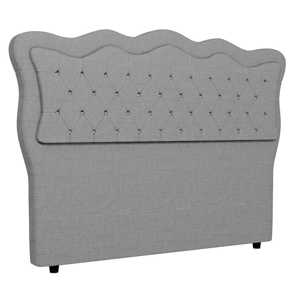 Cabeceira Casal King Cama Box 195cm Oregon I02 Linho Cinza - Mpozenato - 1