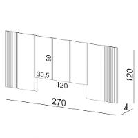 Cabeceira De Madeira Para Cama Box Casal 270cm 100% Mdf Tw184 Off White/freijó - Dalla Costa - 4
