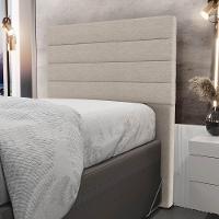 Cabeceira Cama Box Solteiro 90cm Rubi W01 Linho Bege - Mpozenato - 2