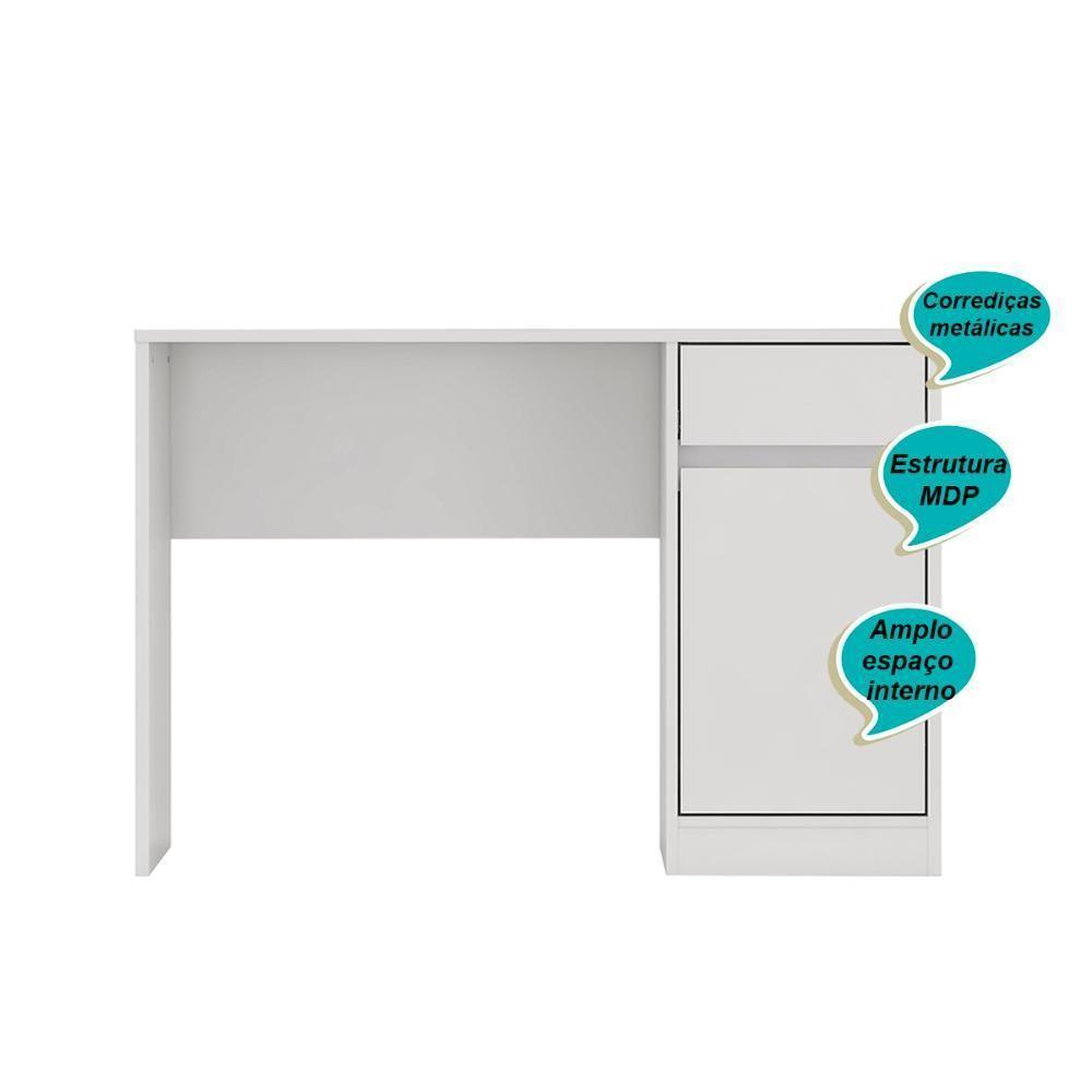 Escrivaninha 1 Porta 1 Gaveta Office Morada - Branco - 4