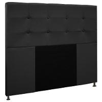 Cabeceira Cama Box Casal 140cm Safira Suede I02 Preto - Mpozenato - 1