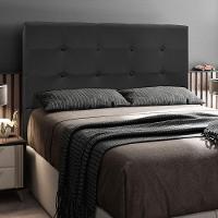 Cabeceira Cama Box Casal 140cm Safira Suede I02 Preto - Mpozenato - 2