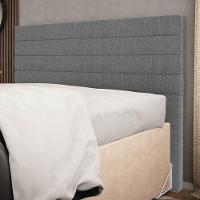 Cabeceira Cama Box Casal 140cm Rubi W01 Linho Cinza Escuro - Mpozenato - 2