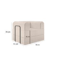 Poltrona Solteiro D-plus 90 Cm Monaco - Linho Bege Linho Bege - 2