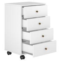 Mesa De Cabeceira 4 Gavetas Presence - Branco - 3