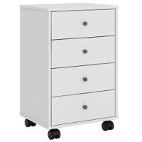 Mesa De Cabeceira 4 Gavetas Presence - Branco - 9