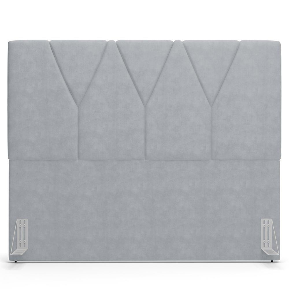 Cabeceira Cama Box Solteiro 100cm Aura Suede W01 Cinza - Mpozenato - 6