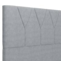 Cabeceira Cama Box Solteiro 100cm Aura Suede W01 Cinza - Mpozenato - 5