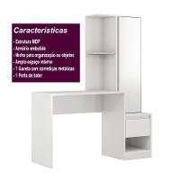 Escrivaninha Com Armario 1 Porta 1 Gaveta 1 Nicho Office Morada - Branco - 5