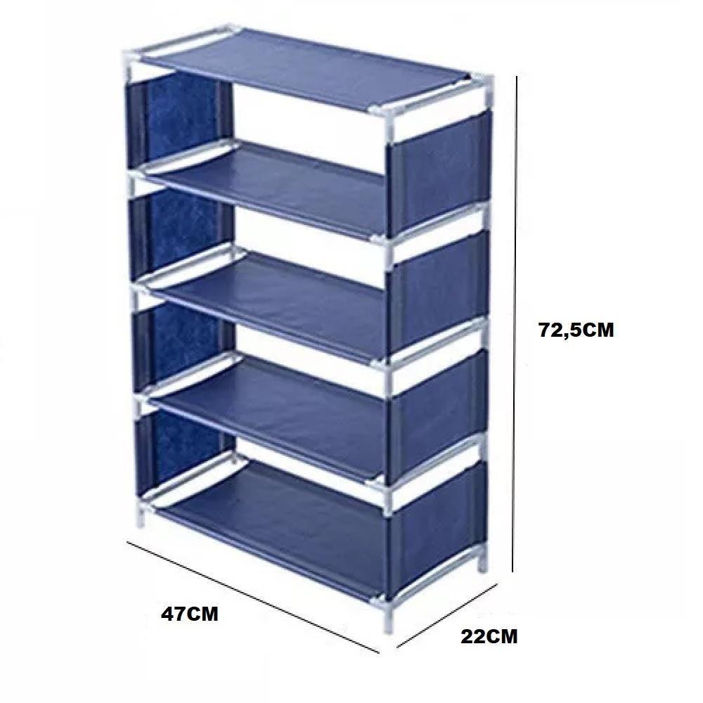 Estante 5 Prateleiras Multiuso Sapateira P- 10 Pares Roupas Tênis Brinquedos E Lavanderia - 7