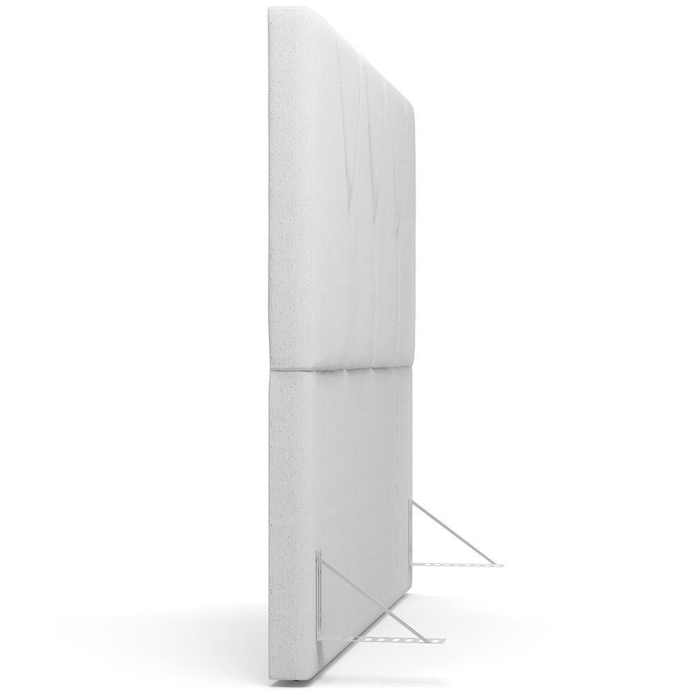 Cabeceira Cama Box Solteiro 100cm Aura Linho W01 Cinza - Mpozenato - 7