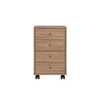 Gaveteiro 4 Gavetas Com Rodizios Office Presence - Amendola Grafito - 7