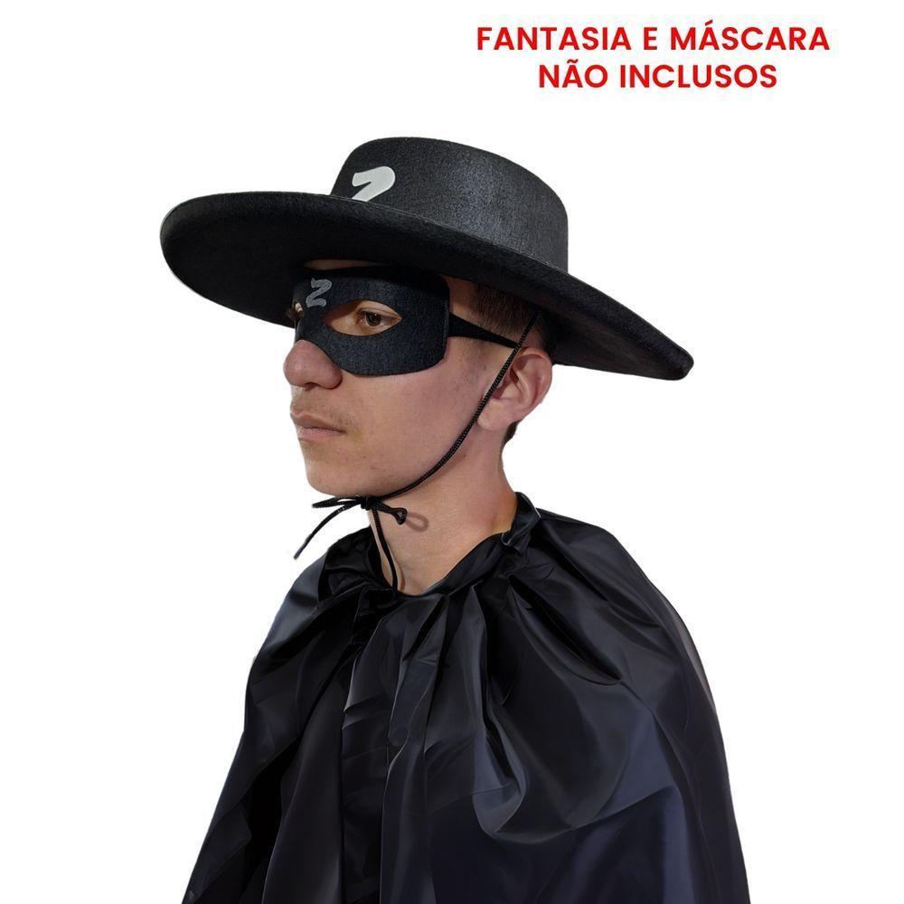 Chapéu Do Zorro Preto Veludo Infantil - 6