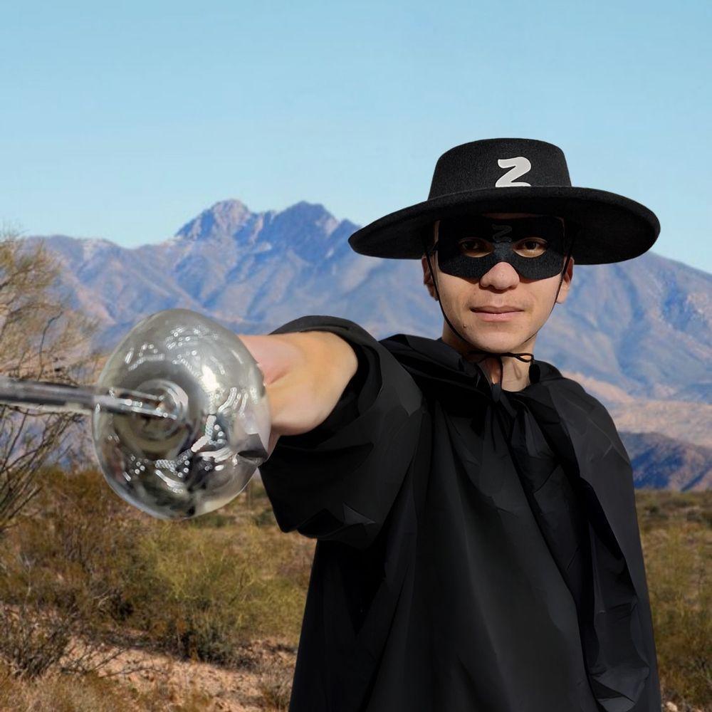 Chapéu Do Zorro Preto Veludo Infantil - 8